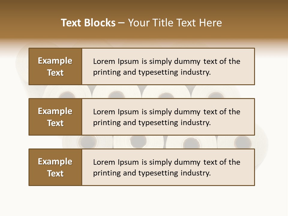 A Group Of Rolls Of Toilet Paper On A White Background PowerPoint Template