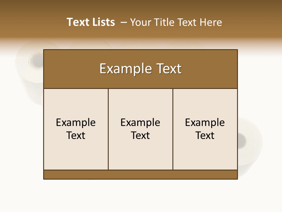 A Group Of Rolls Of Toilet Paper On A White Background PowerPoint Template