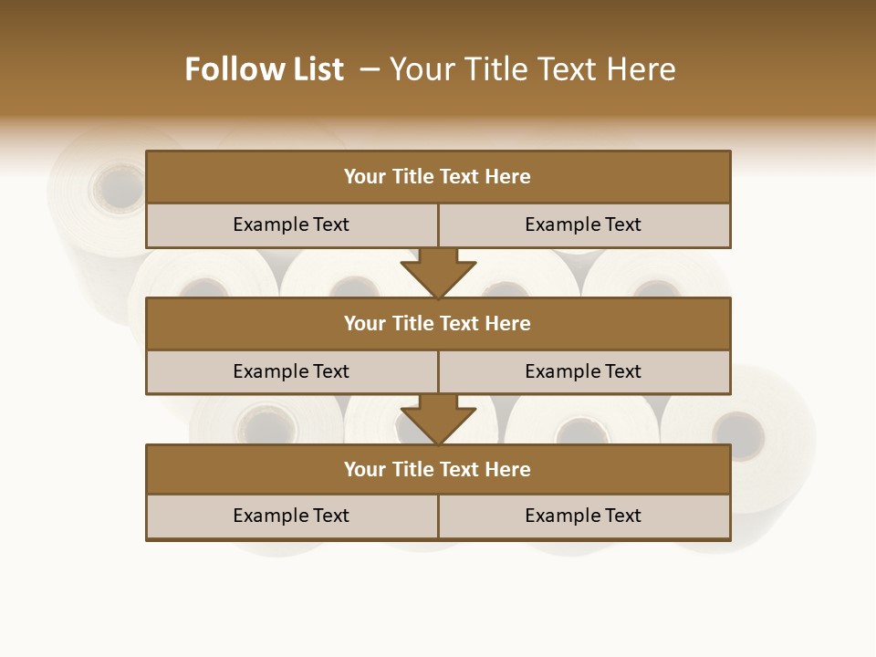 A Group Of Rolls Of Toilet Paper On A White Background PowerPoint Template