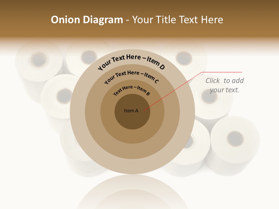 A Group Of Rolls Of Toilet Paper On A White Background PowerPoint Template