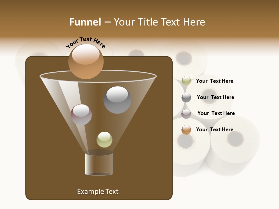 A Group Of Rolls Of Toilet Paper On A White Background PowerPoint Template