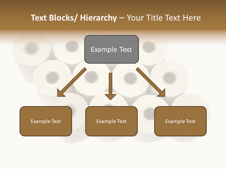 A Group Of Rolls Of Toilet Paper On A White Background PowerPoint Template