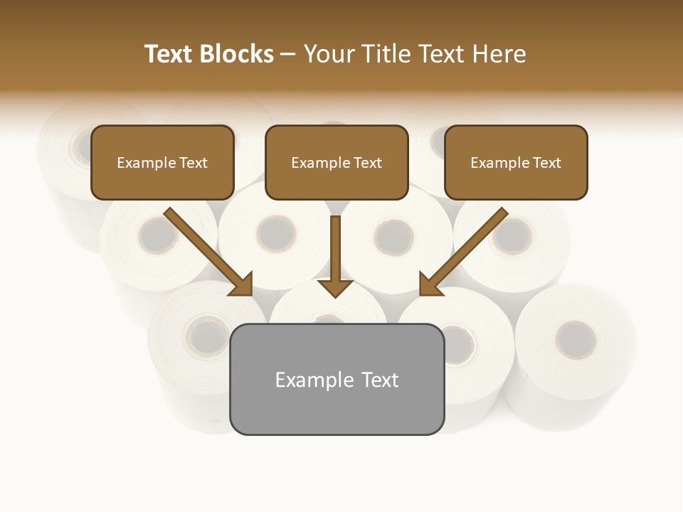 A Group Of Rolls Of Toilet Paper On A White Background PowerPoint Template