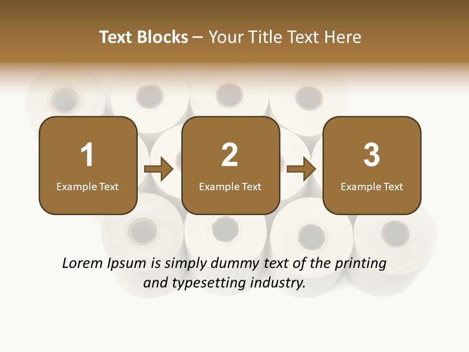 A Group Of Rolls Of Toilet Paper On A White Background PowerPoint Template