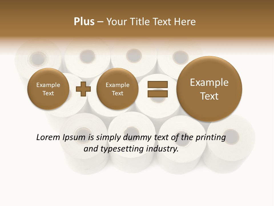 A Group Of Rolls Of Toilet Paper On A White Background PowerPoint Template