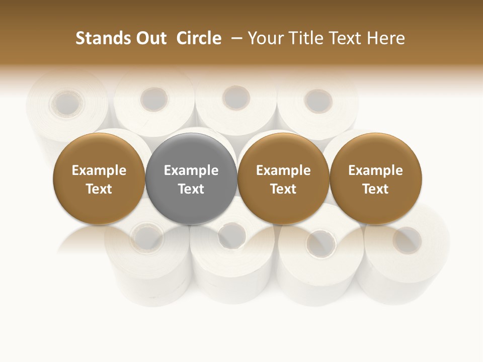 A Group Of Rolls Of Toilet Paper On A White Background PowerPoint Template