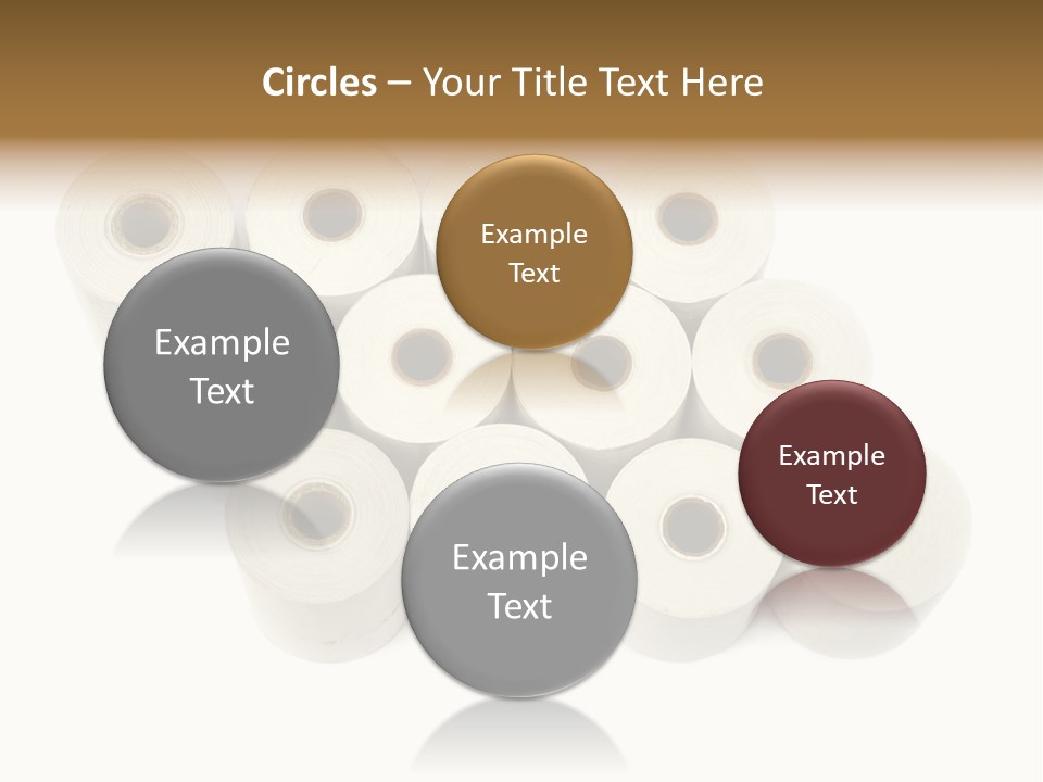 A Group Of Rolls Of Toilet Paper On A White Background PowerPoint Template