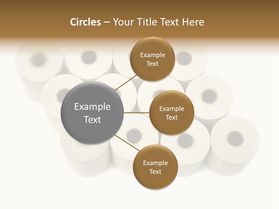 A Group Of Rolls Of Toilet Paper On A White Background PowerPoint Template