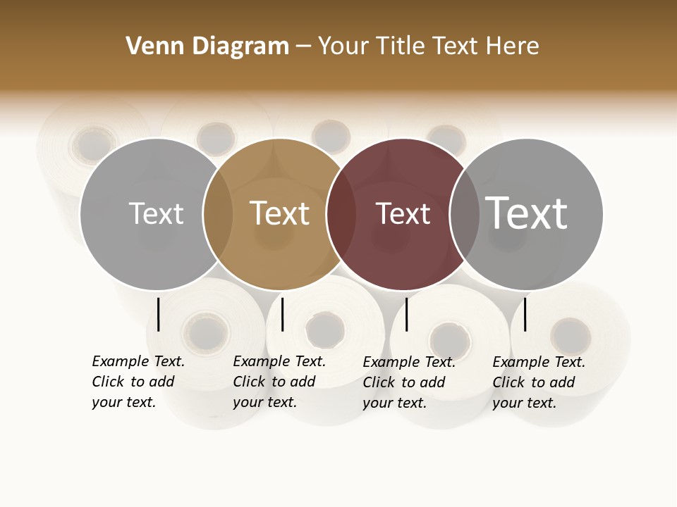 A Group Of Rolls Of Toilet Paper On A White Background PowerPoint Template