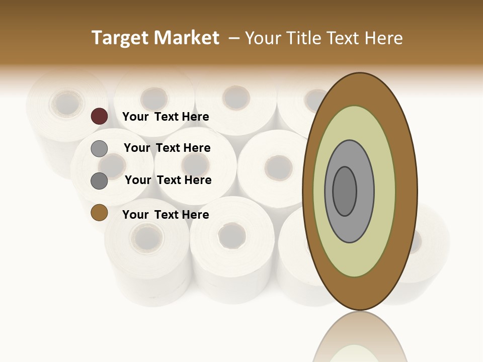 A Group Of Rolls Of Toilet Paper On A White Background PowerPoint Template