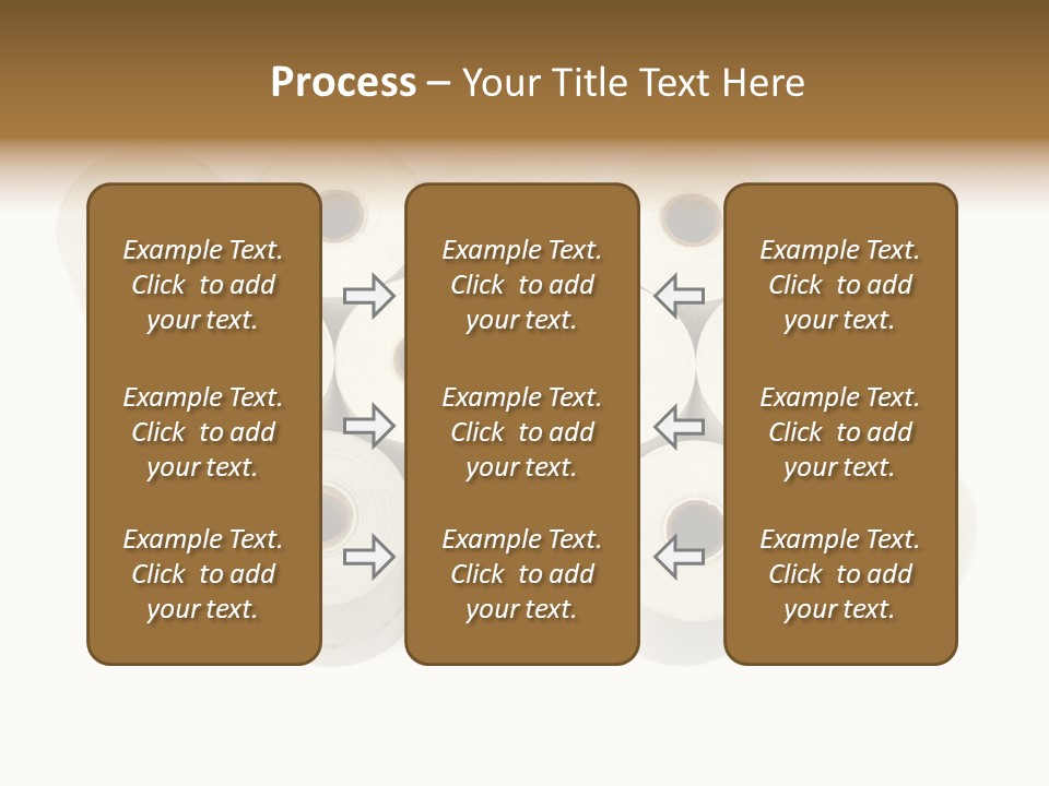A Group Of Rolls Of Toilet Paper On A White Background PowerPoint Template