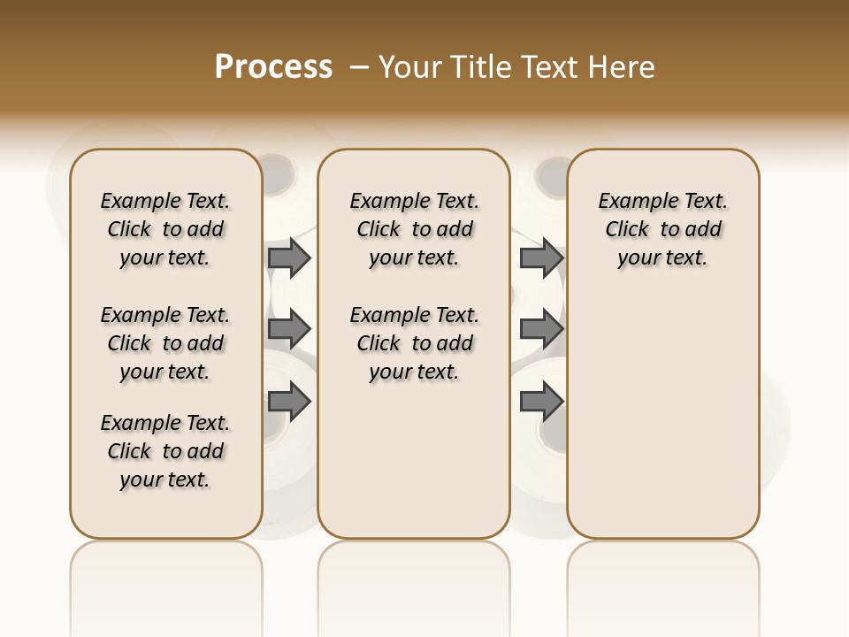 A Group Of Rolls Of Toilet Paper On A White Background PowerPoint Template