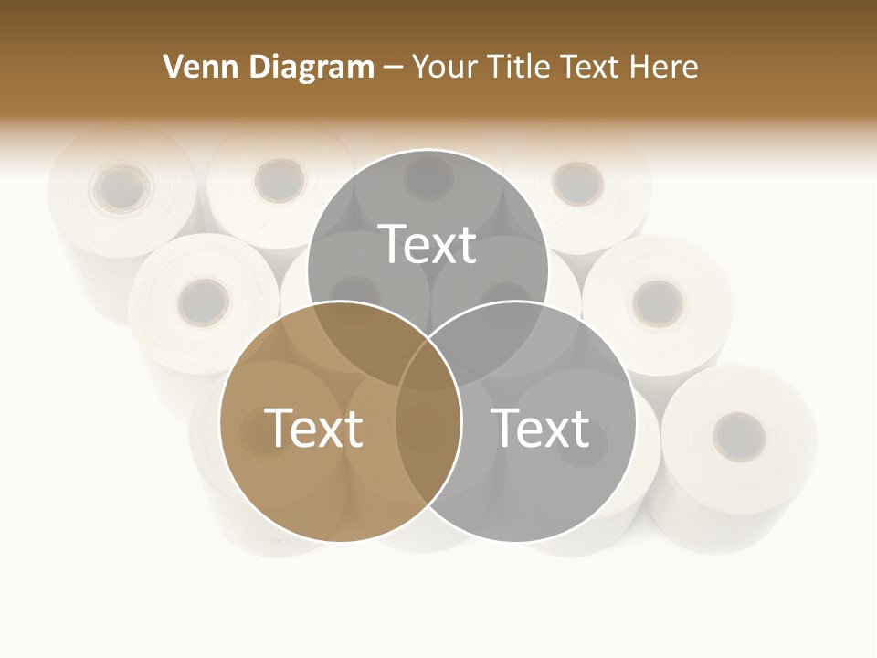 A Group Of Rolls Of Toilet Paper On A White Background PowerPoint Template