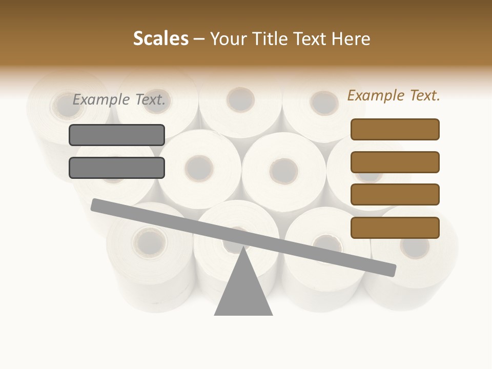A Group Of Rolls Of Toilet Paper On A White Background PowerPoint Template
