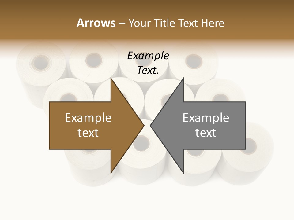 A Group Of Rolls Of Toilet Paper On A White Background PowerPoint Template