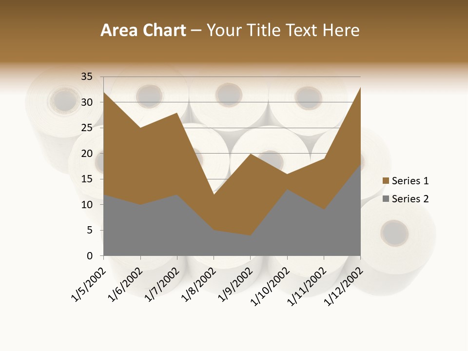 A Group Of Rolls Of Toilet Paper On A White Background PowerPoint Template