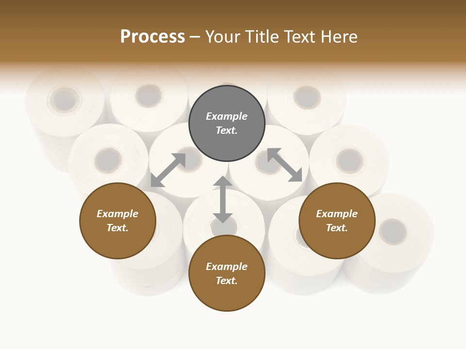 A Group Of Rolls Of Toilet Paper On A White Background PowerPoint Template