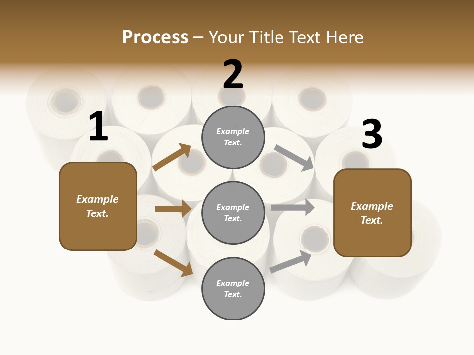 A Group Of Rolls Of Toilet Paper On A White Background PowerPoint Template