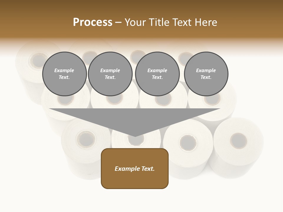 A Group Of Rolls Of Toilet Paper On A White Background PowerPoint Template