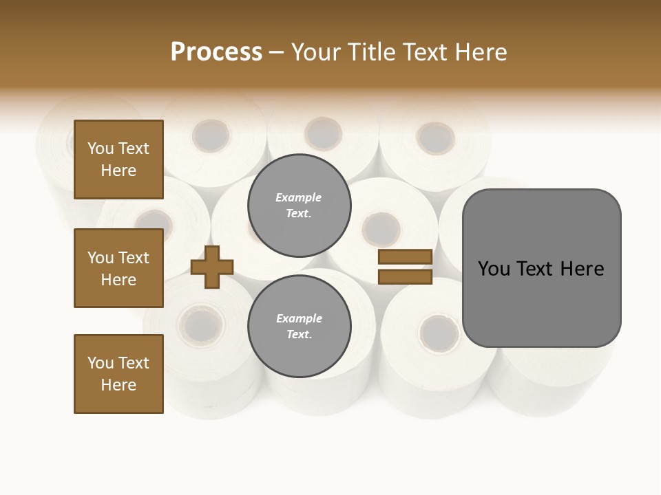A Group Of Rolls Of Toilet Paper On A White Background PowerPoint Template