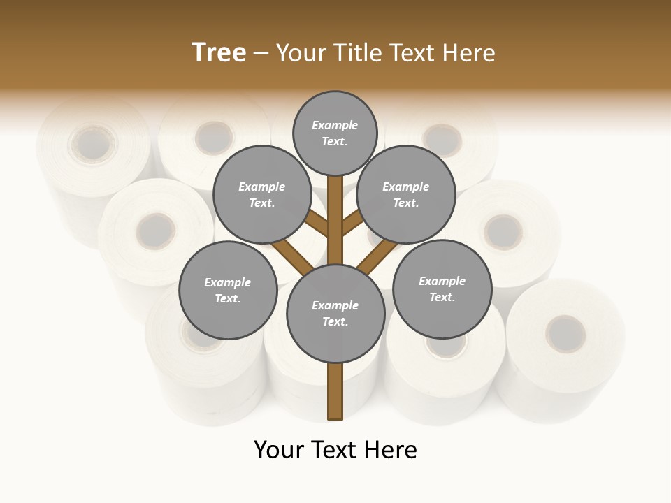 A Group Of Rolls Of Toilet Paper On A White Background PowerPoint Template