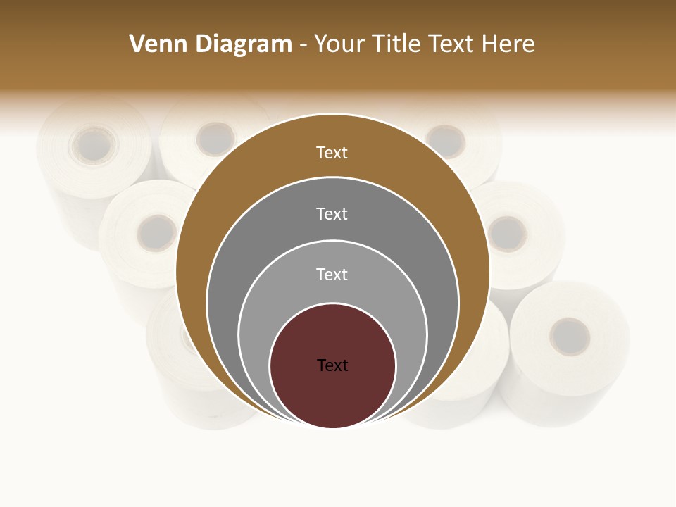 A Group Of Rolls Of Toilet Paper On A White Background PowerPoint Template
