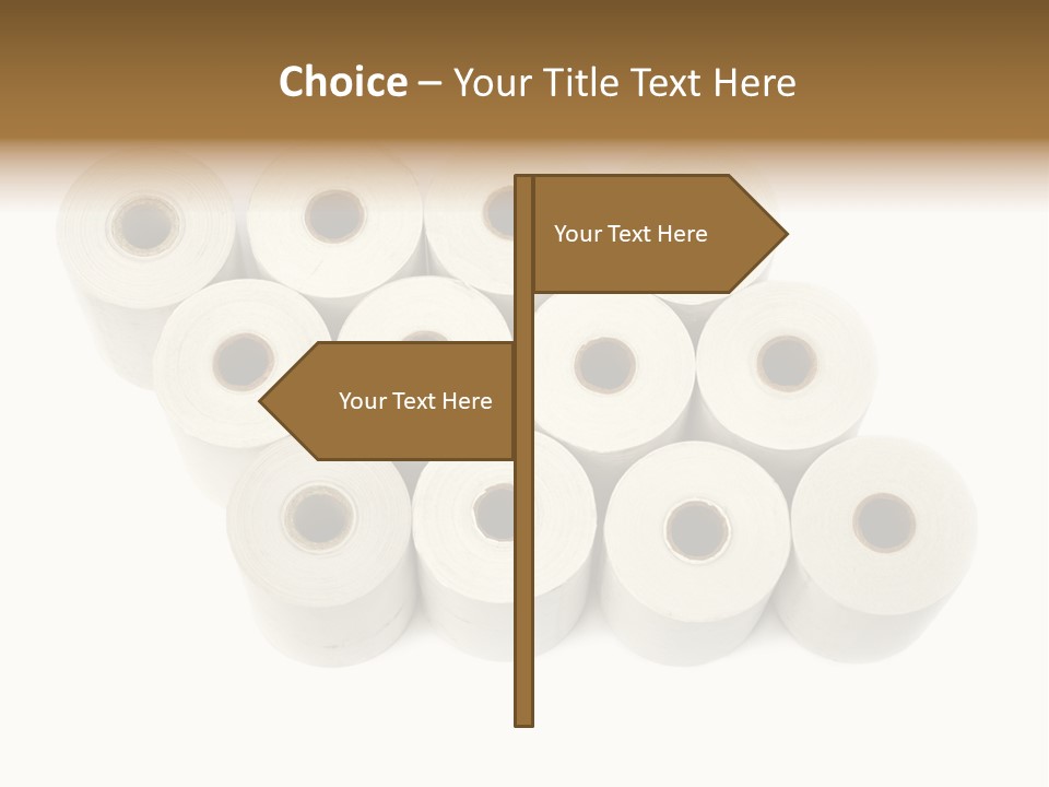 A Group Of Rolls Of Toilet Paper On A White Background PowerPoint Template