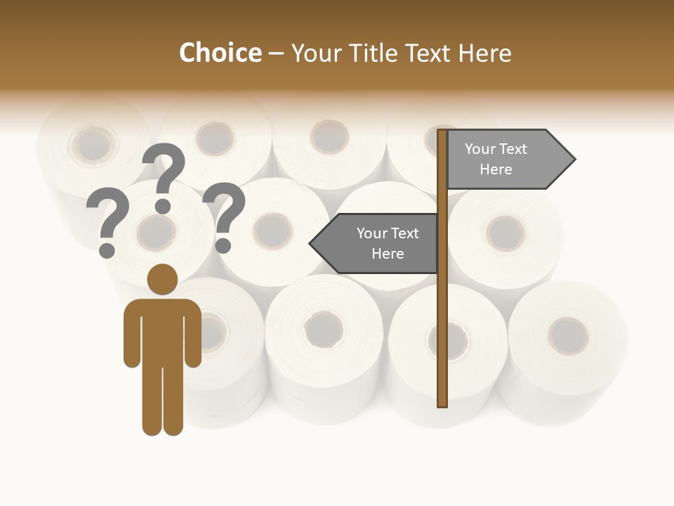 A Group Of Rolls Of Toilet Paper On A White Background PowerPoint Template