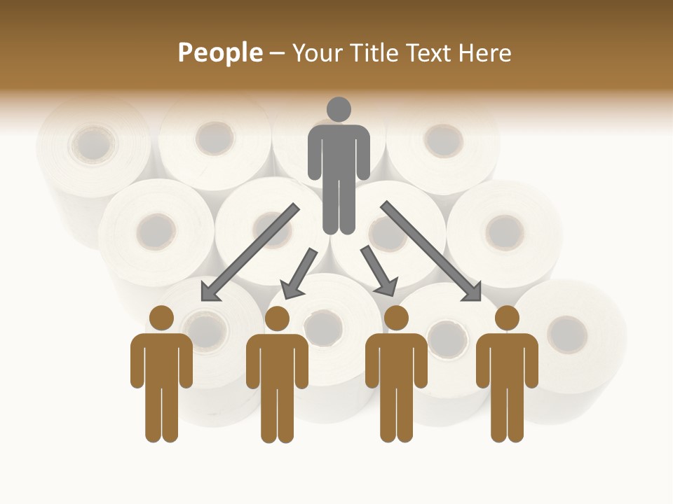 A Group Of Rolls Of Toilet Paper On A White Background PowerPoint Template