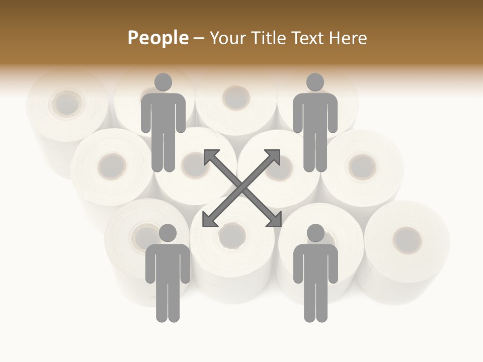 A Group Of Rolls Of Toilet Paper On A White Background PowerPoint Template