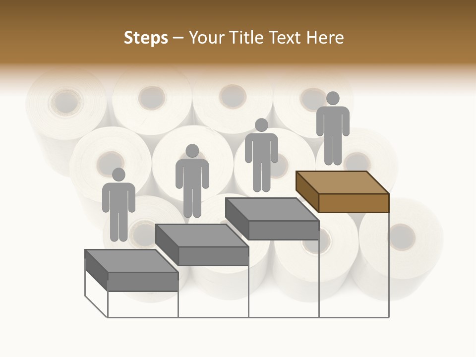 A Group Of Rolls Of Toilet Paper On A White Background PowerPoint Template