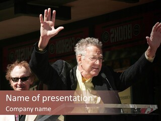 A Man Giving A Speech At A Podium PowerPoint Template
