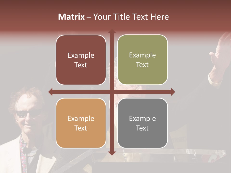 A Man Giving A Speech At A Podium PowerPoint Template