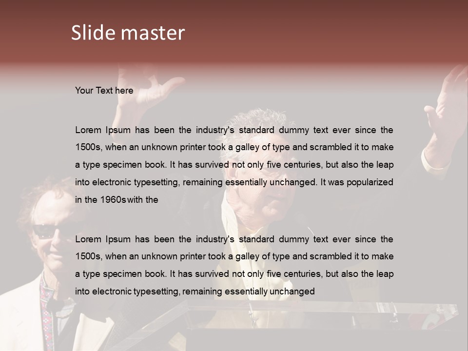 A Man Giving A Speech At A Podium PowerPoint Template