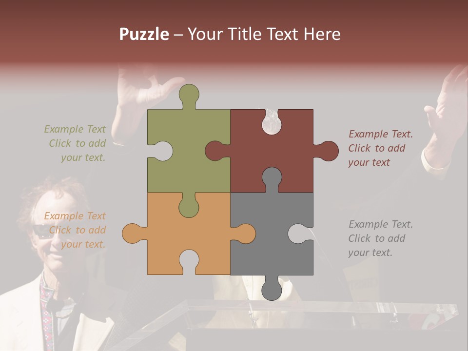 A Man Giving A Speech At A Podium PowerPoint Template