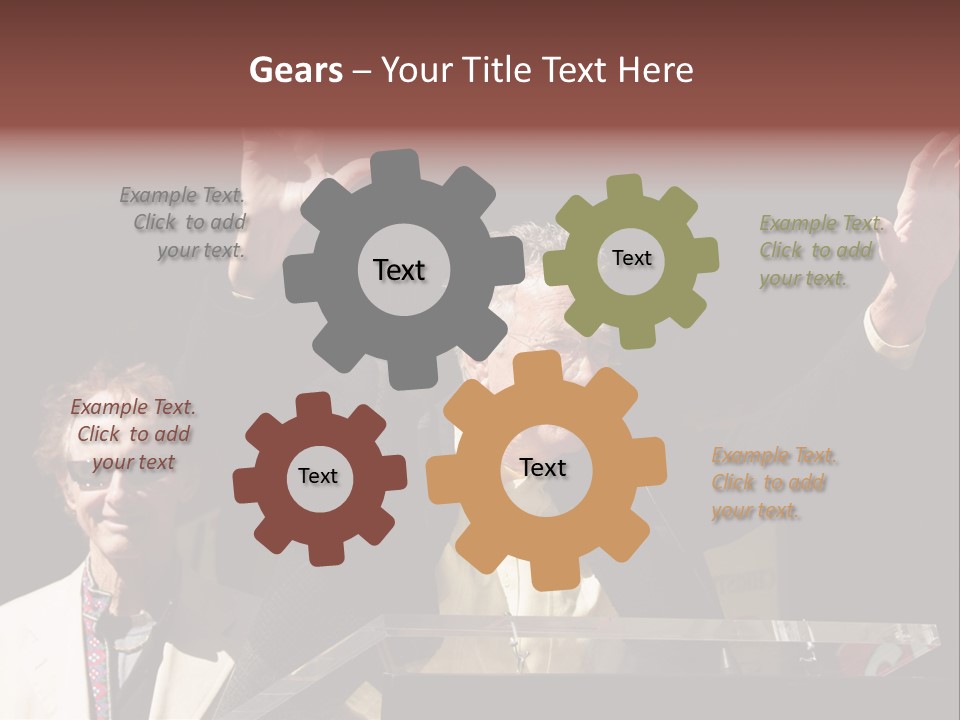 A Man Giving A Speech At A Podium PowerPoint Template