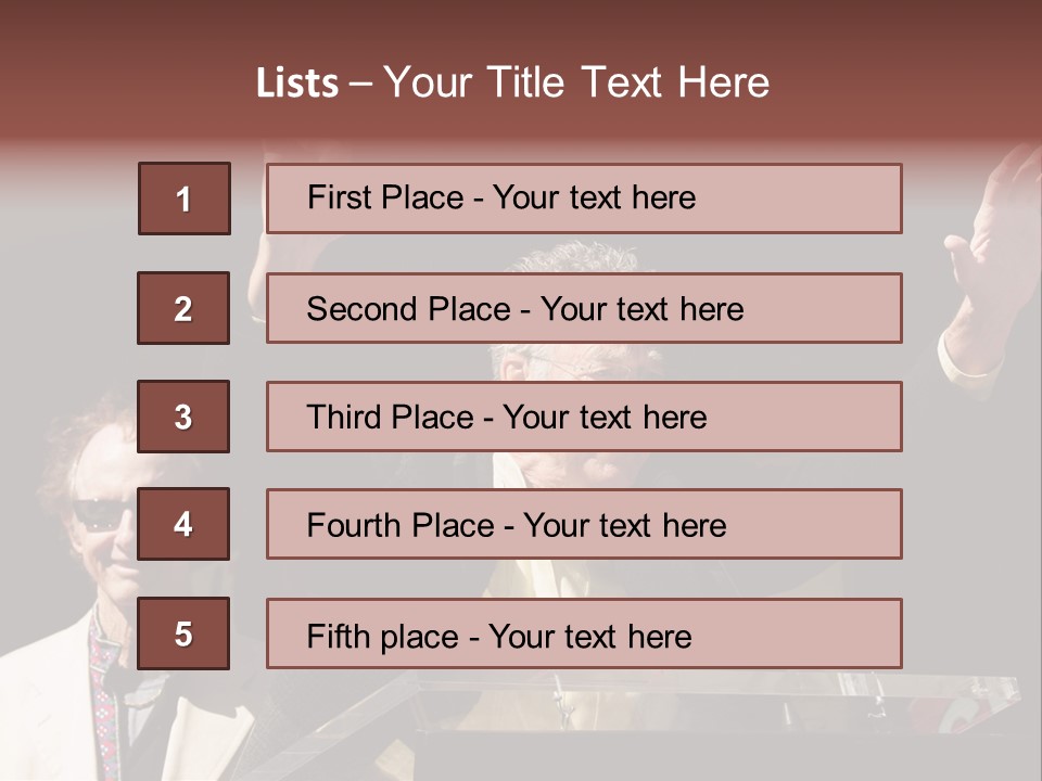 A Man Giving A Speech At A Podium PowerPoint Template