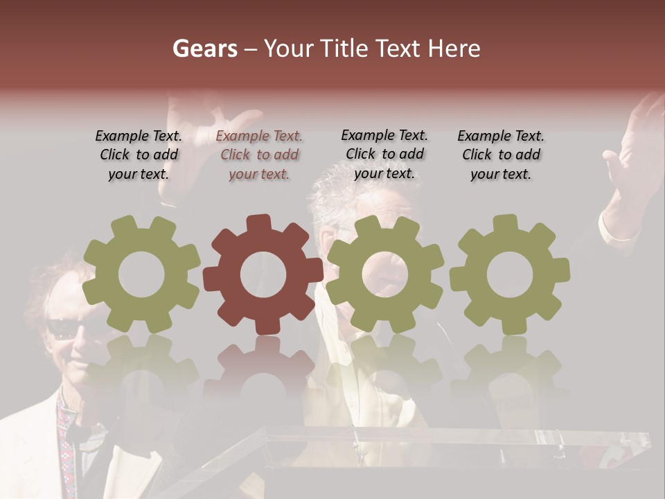 A Man Giving A Speech At A Podium PowerPoint Template