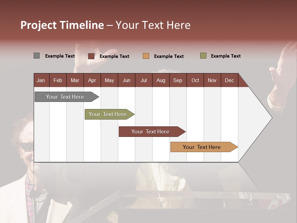 A Man Giving A Speech At A Podium PowerPoint Template