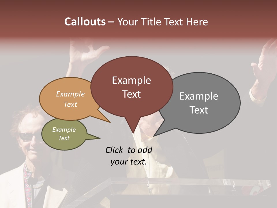 A Man Giving A Speech At A Podium PowerPoint Template
