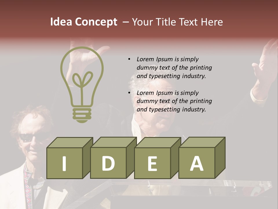 A Man Giving A Speech At A Podium PowerPoint Template