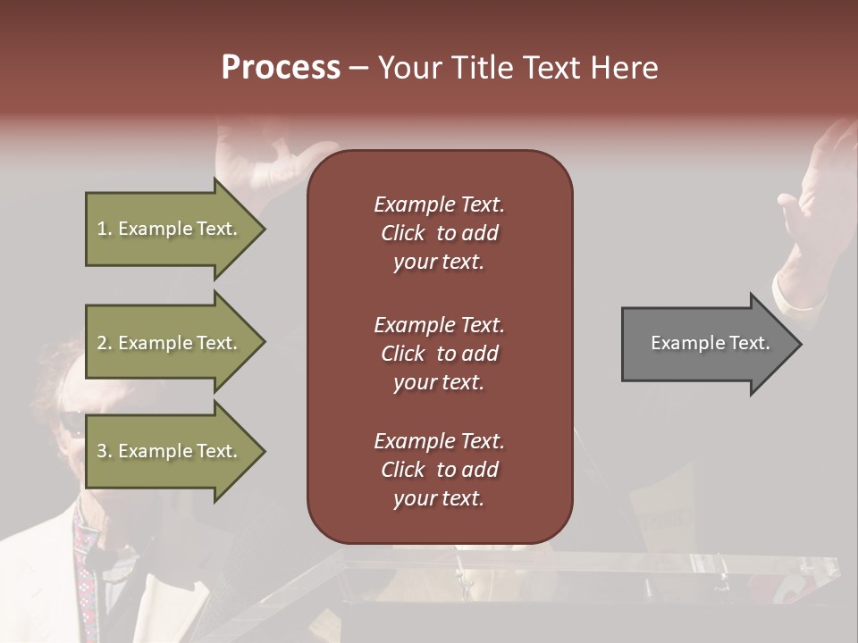 A Man Giving A Speech At A Podium PowerPoint Template