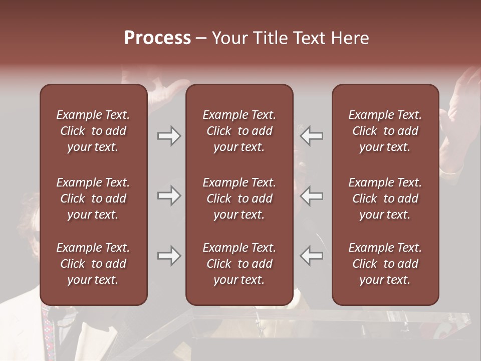 A Man Giving A Speech At A Podium PowerPoint Template