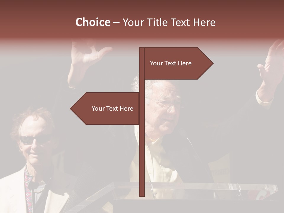 A Man Giving A Speech At A Podium PowerPoint Template