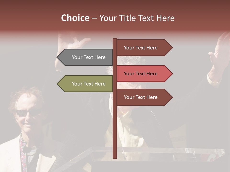A Man Giving A Speech At A Podium PowerPoint Template