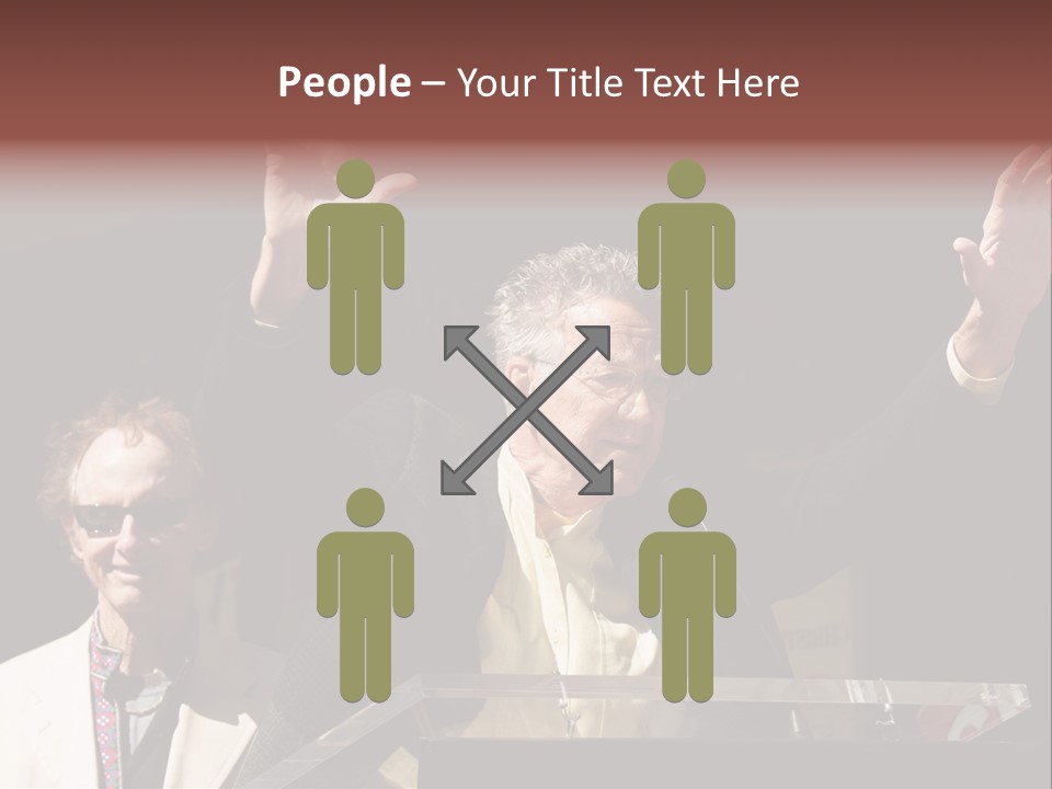 A Man Giving A Speech At A Podium PowerPoint Template