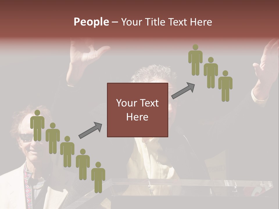 A Man Giving A Speech At A Podium PowerPoint Template