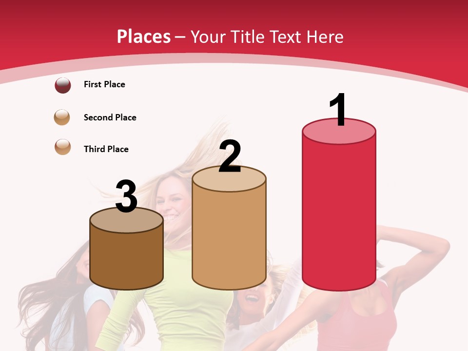 A Group Of Young Women Are Dancing Together PowerPoint Template