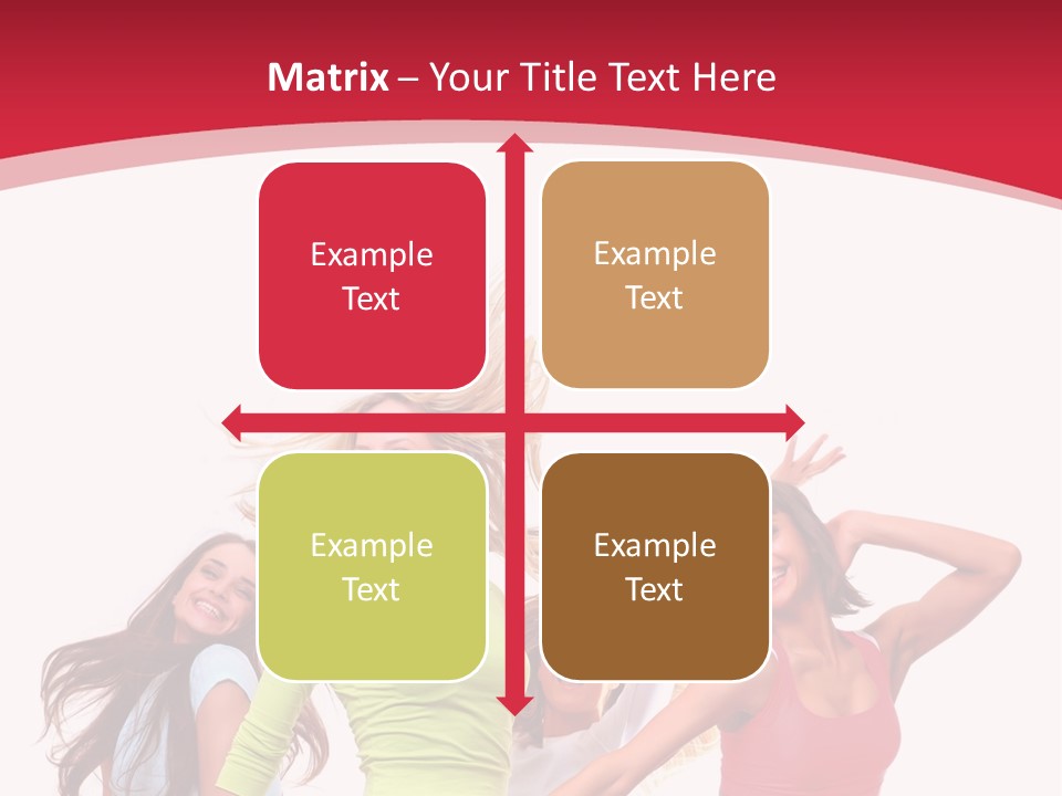 A Group Of Young Women Are Dancing Together PowerPoint Template