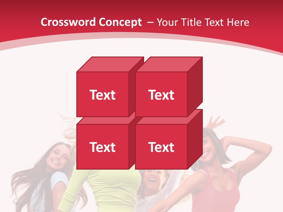 A Group Of Young Women Are Dancing Together PowerPoint Template